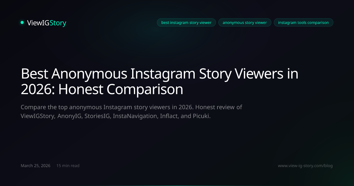 Best Anonymous Instagram Story Viewers in 2026: Honest Comparison