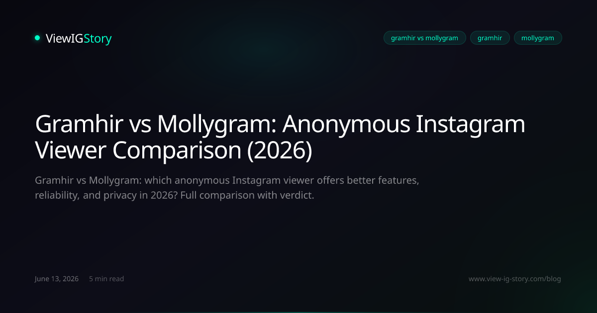 Gramhir vs Mollygram: Anonymous Instagram Viewer Comparison (2026)
