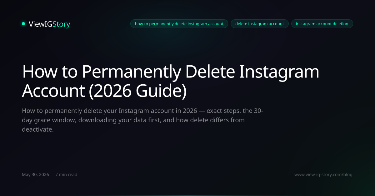 How to Permanently Delete Instagram Account (2026 Guide)