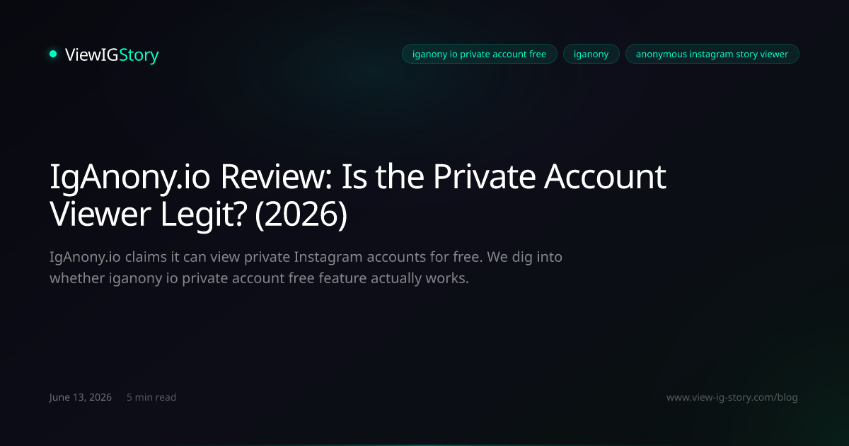 IgAnony.io Review: Is the Private Account Viewer Legit? (2026)