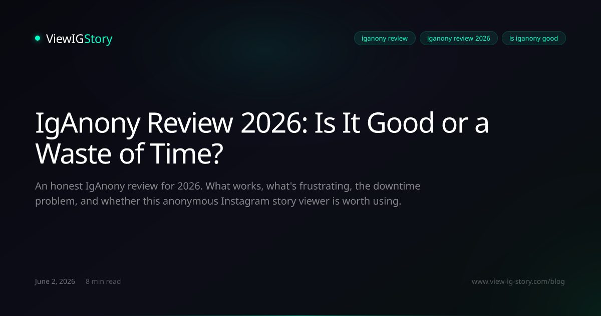 IgAnony Review 2026: Is It Good or a Waste of Time?