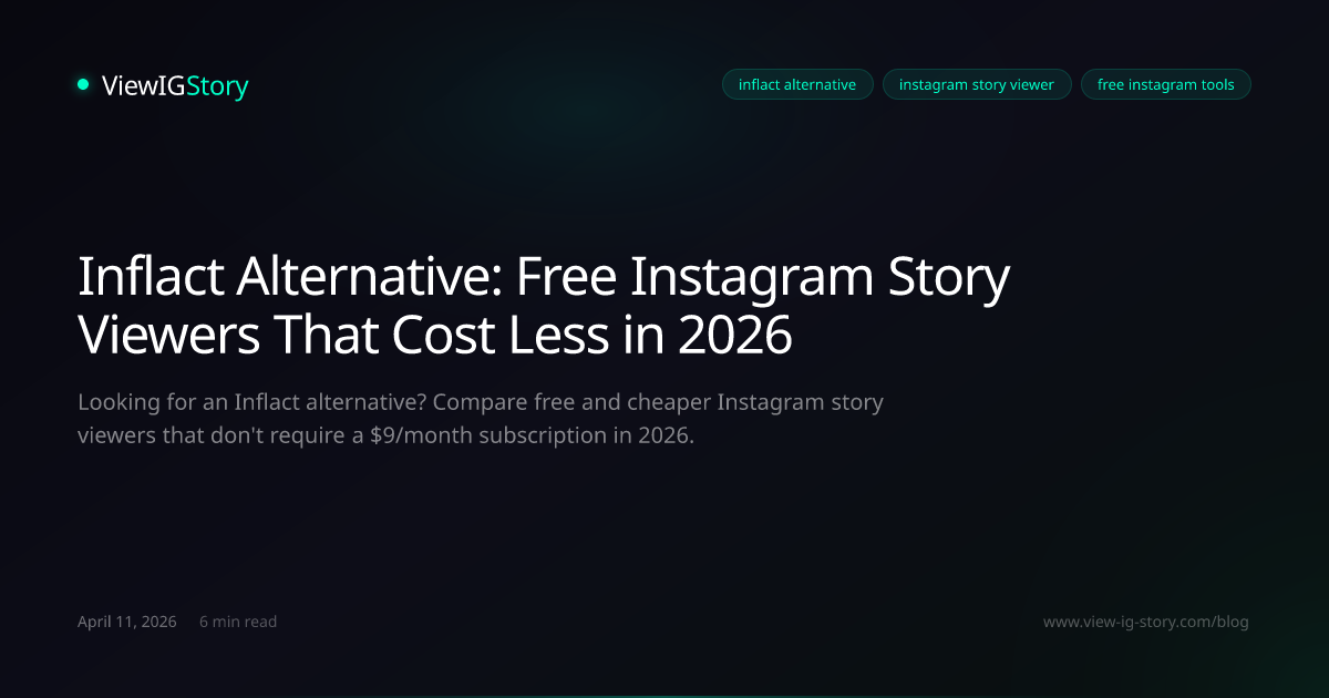Inflact Alternative: Free Instagram Story Viewers That Cost Less in 2026
