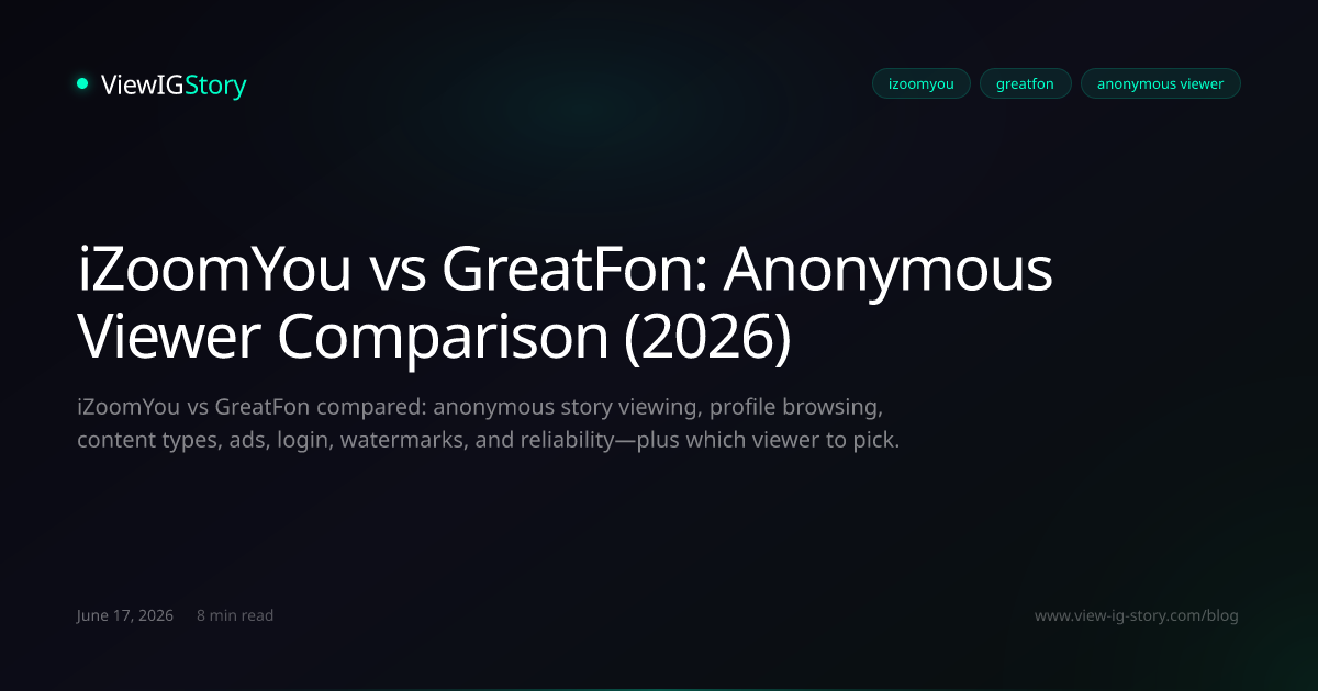 iZoomYou vs GreatFon: Anonymous Viewer Comparison (2026)