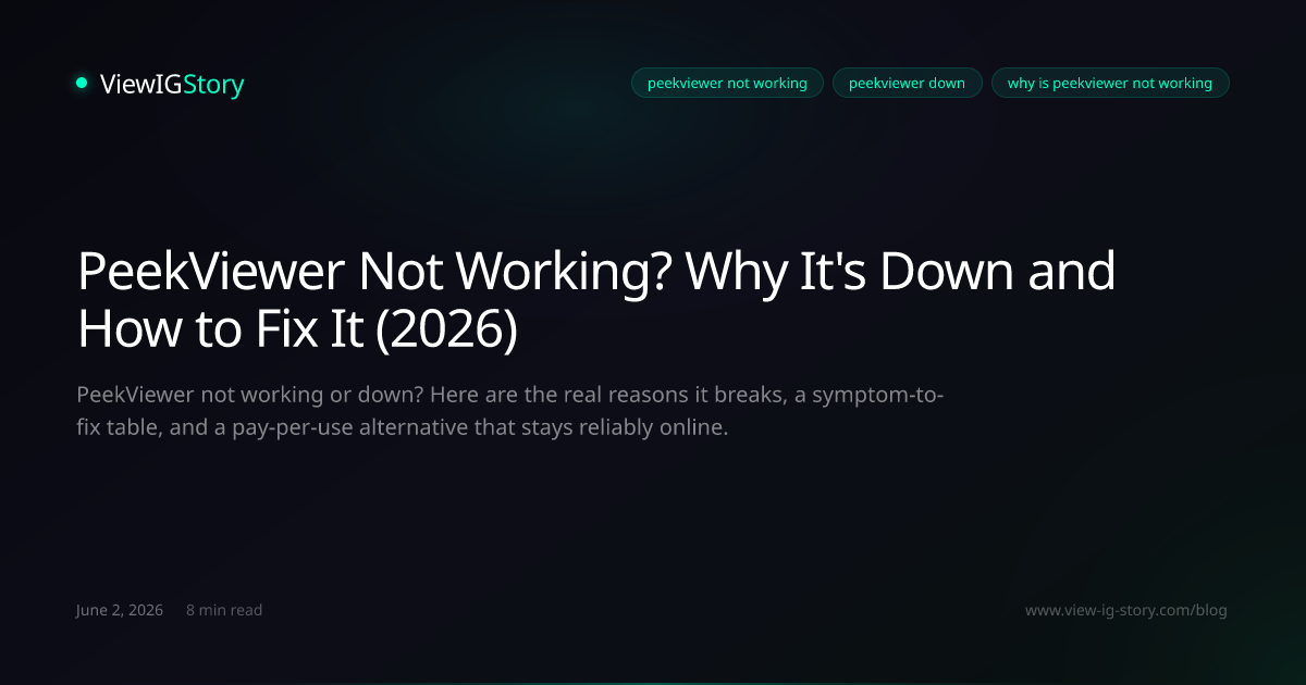 PeekViewer Not Working? Why It's Down and How to Fix It (2026)