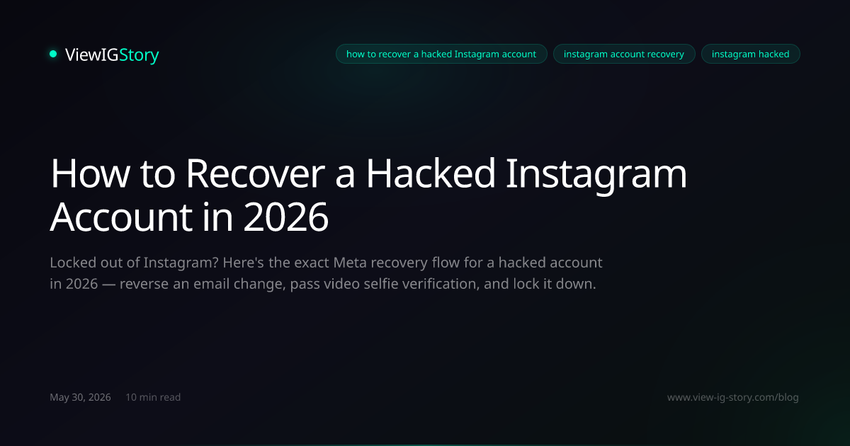 How to Recover a Hacked Instagram Account in 2026