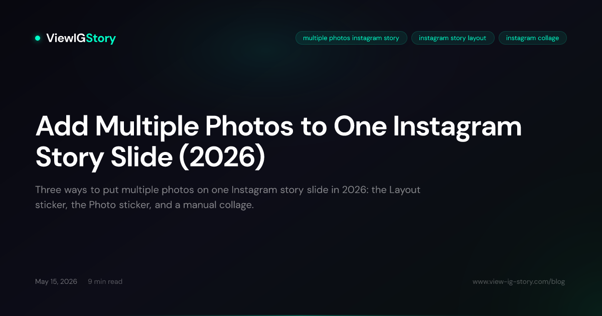 Add Multiple Photos to One Instagram Story Slide (2026)