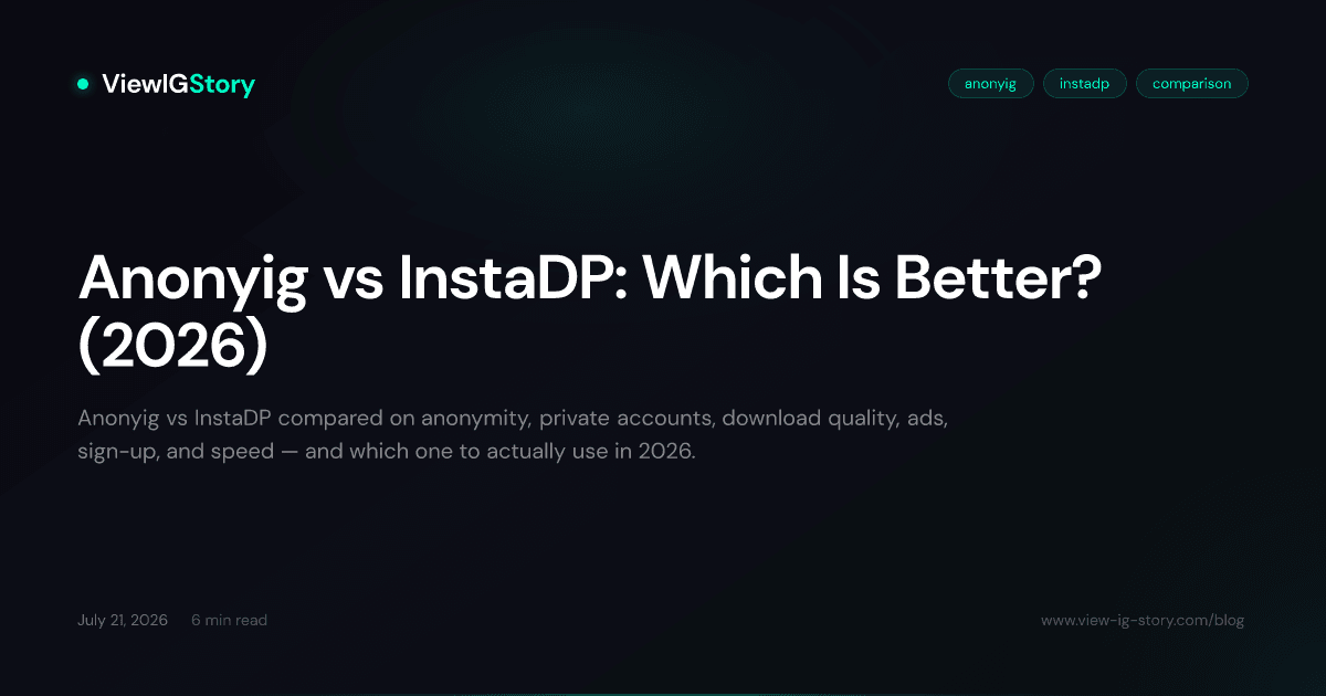 Anonyig vs InstaDP: Which Is Better? (2026)