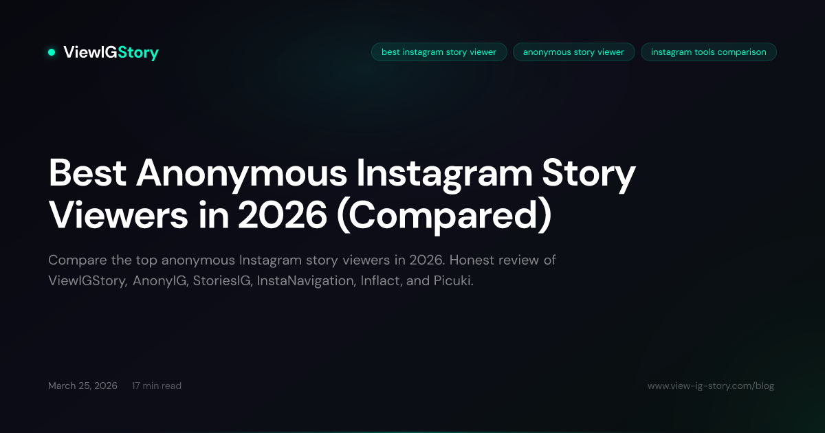 Best Anonymous Instagram Story Viewers in 2026 (Compared)