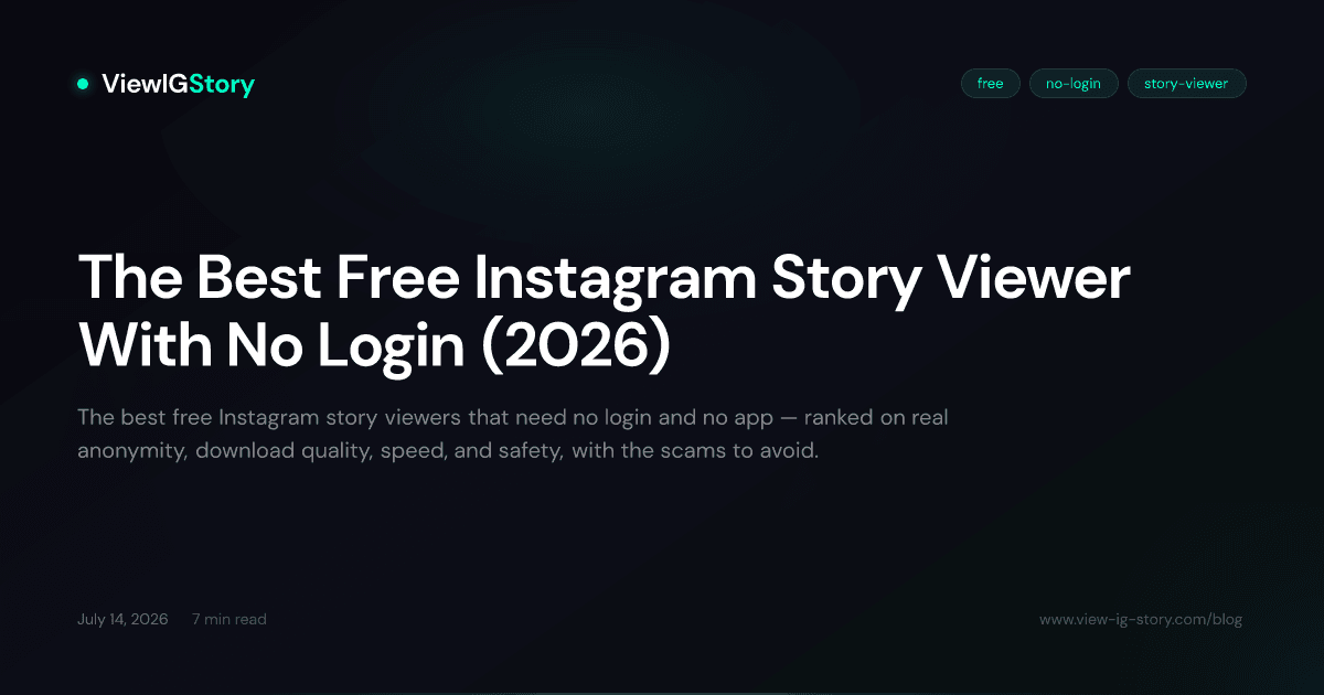 The Best Free Instagram Story Viewer With No Login (2026)