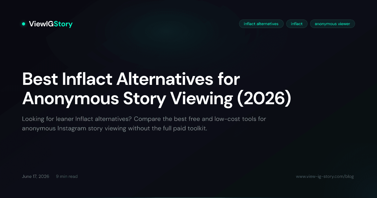 Best Inflact Alternatives for Anonymous Story Viewing (2026)