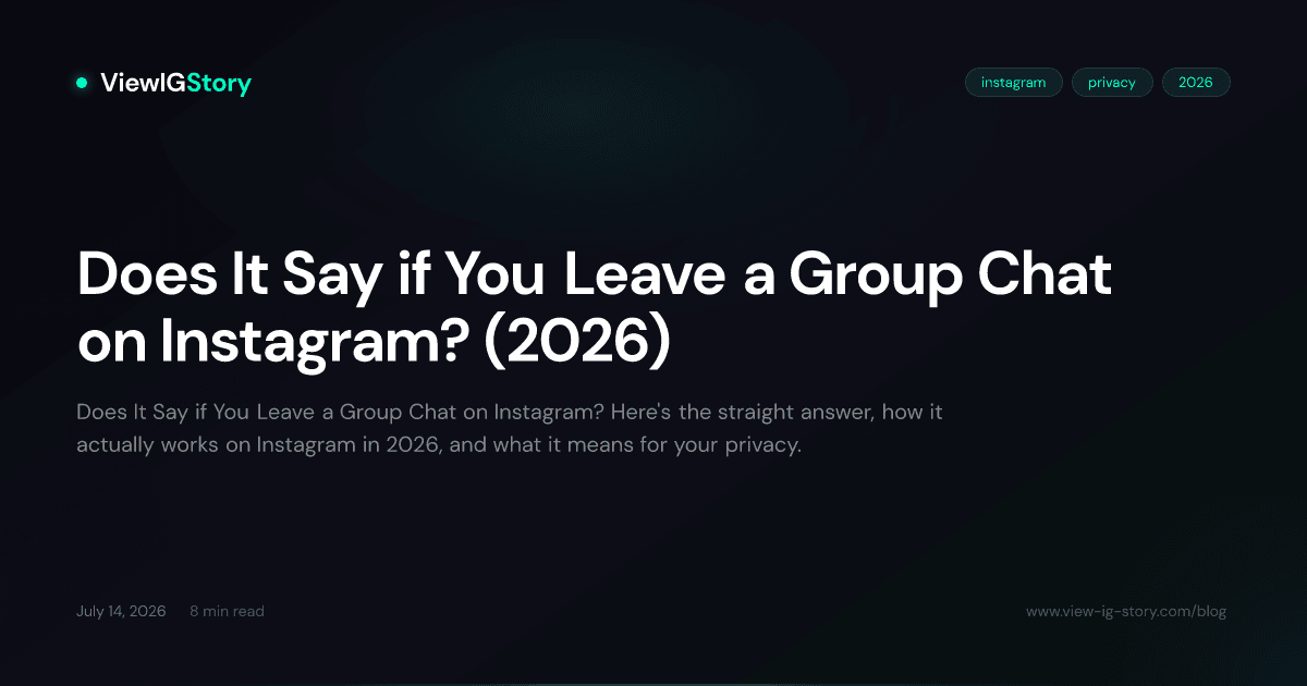 Does It Say if You Leave a Group Chat on Instagram? (2026)