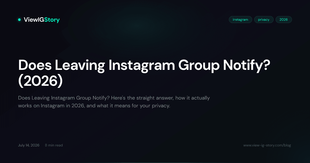 Does Leaving Instagram Group Notify? (2026)