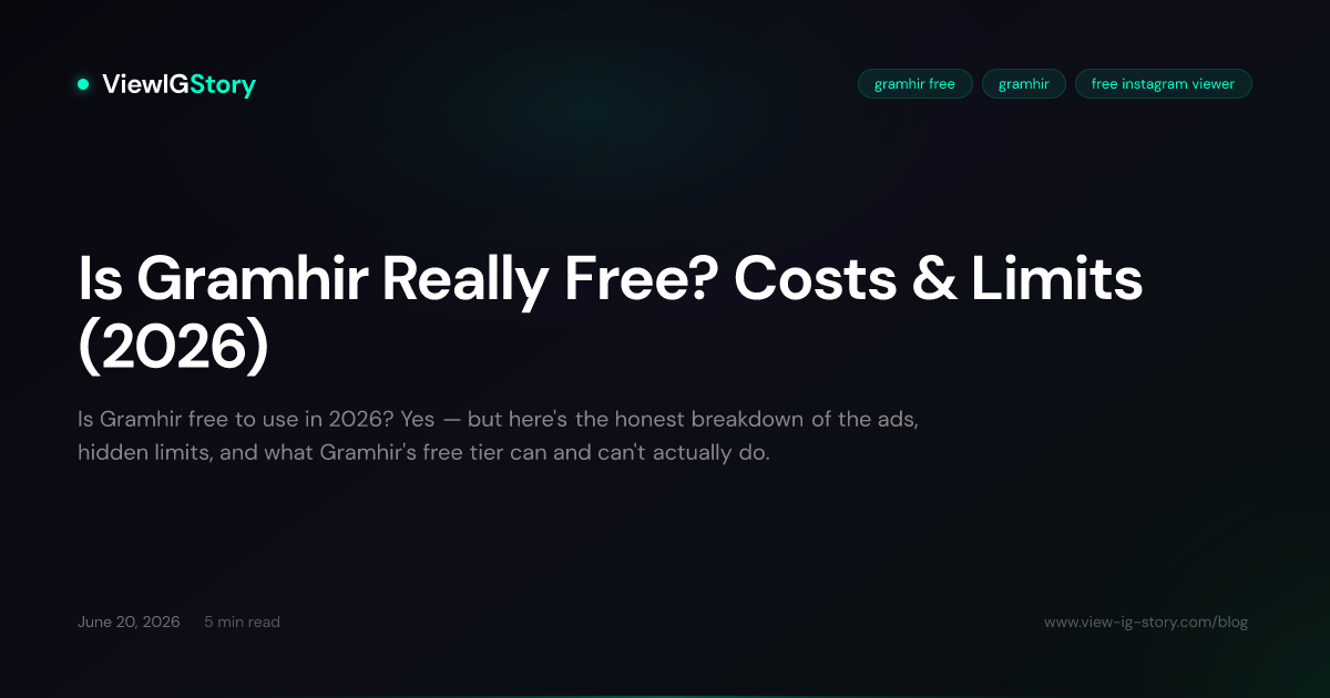 Is Gramhir Really Free? Costs & Limits (2026)