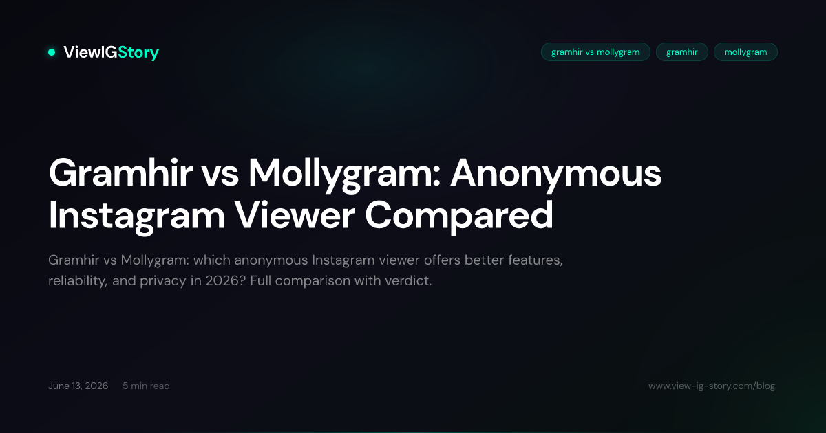 Gramhir vs Mollygram: Anonymous Instagram Viewer Compared