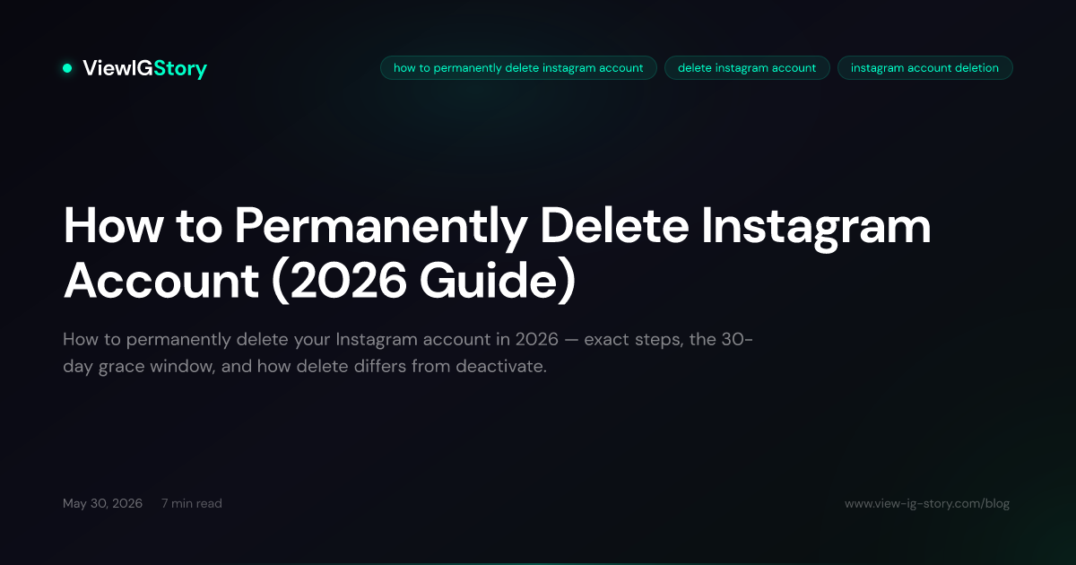 How to Permanently Delete Instagram Account (2026 Guide)