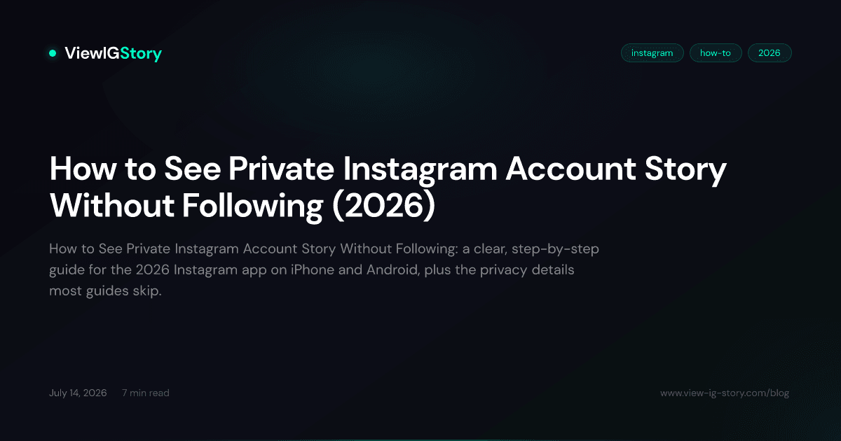 How to See Private Instagram Account Story Without Following (2026)