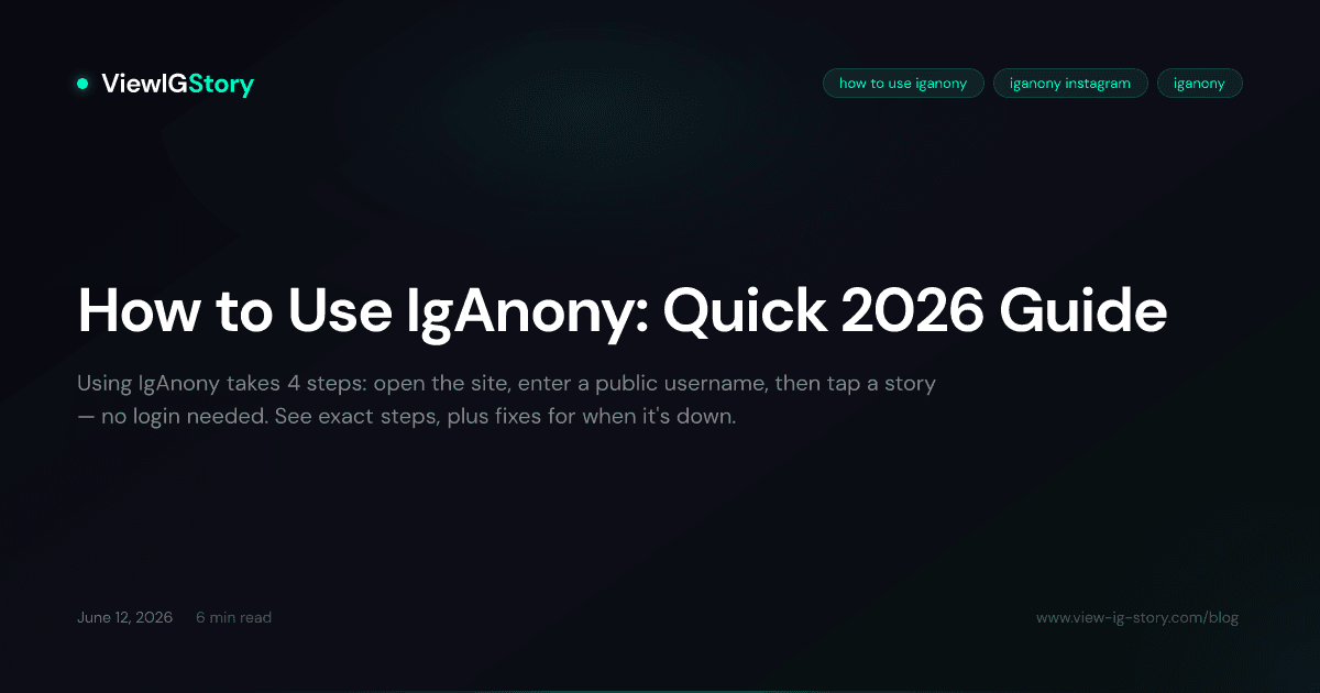 How to Use IgAnony: Step-by-Step Guide (2026)
