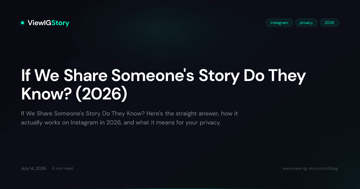 If We Share Someone's Story Do They Know? (2026)