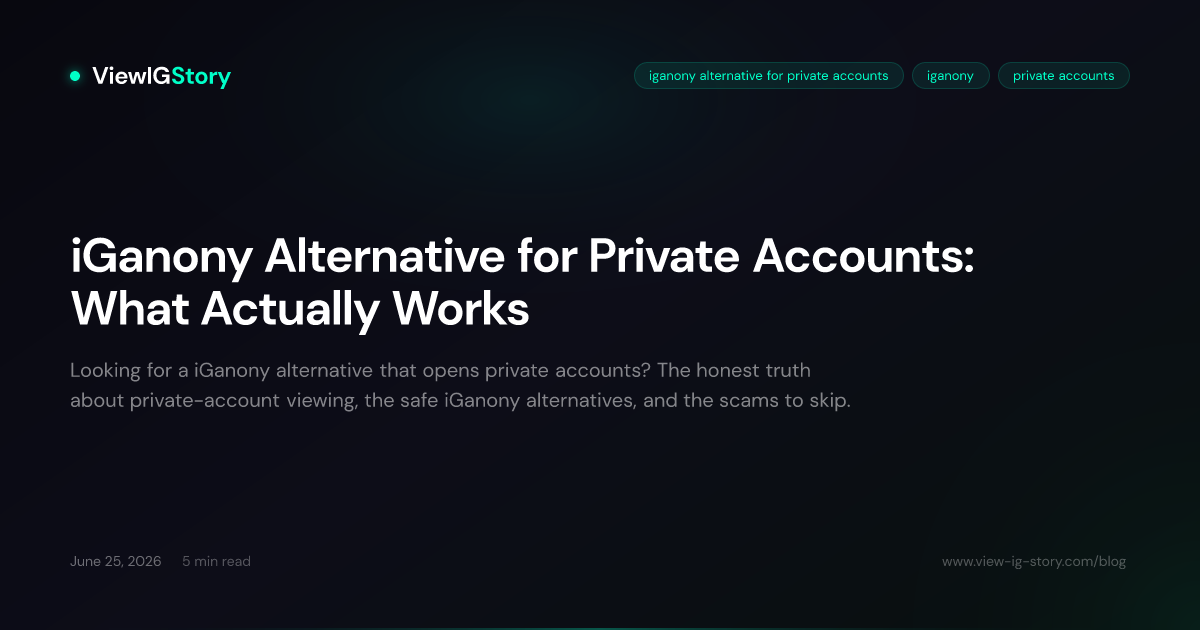 iGanony Alternative for Private Accounts: What Actually Works