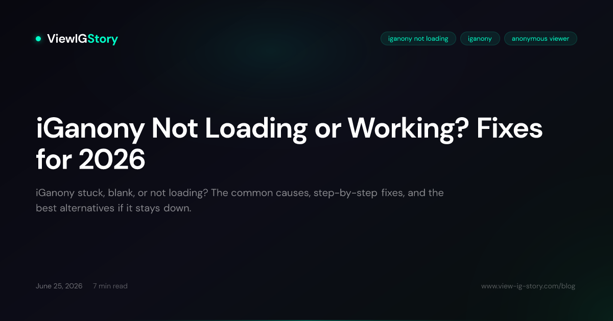 iGanony Not Loading or Working? Fixes for 2026