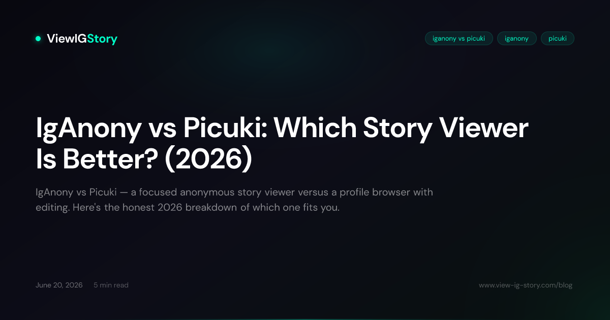 IgAnony vs Picuki: Which Story Viewer Is Better? (2026)
