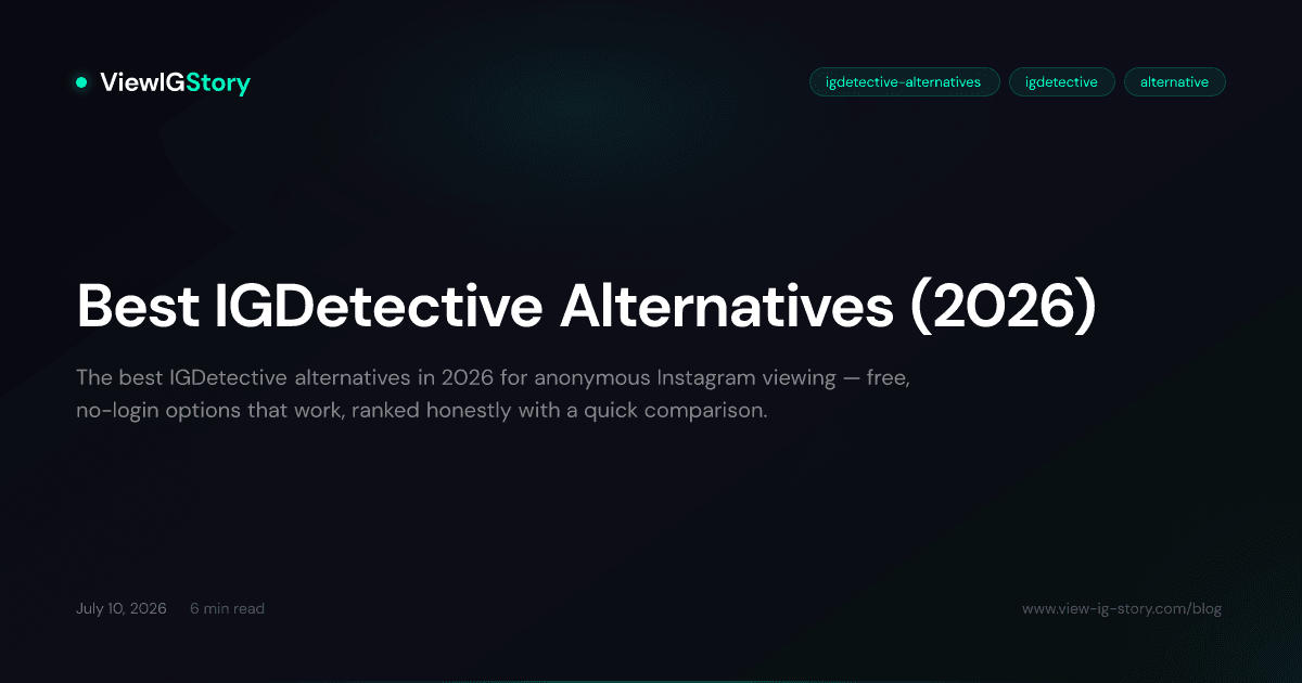 Best IGDetective Alternatives (2026)
