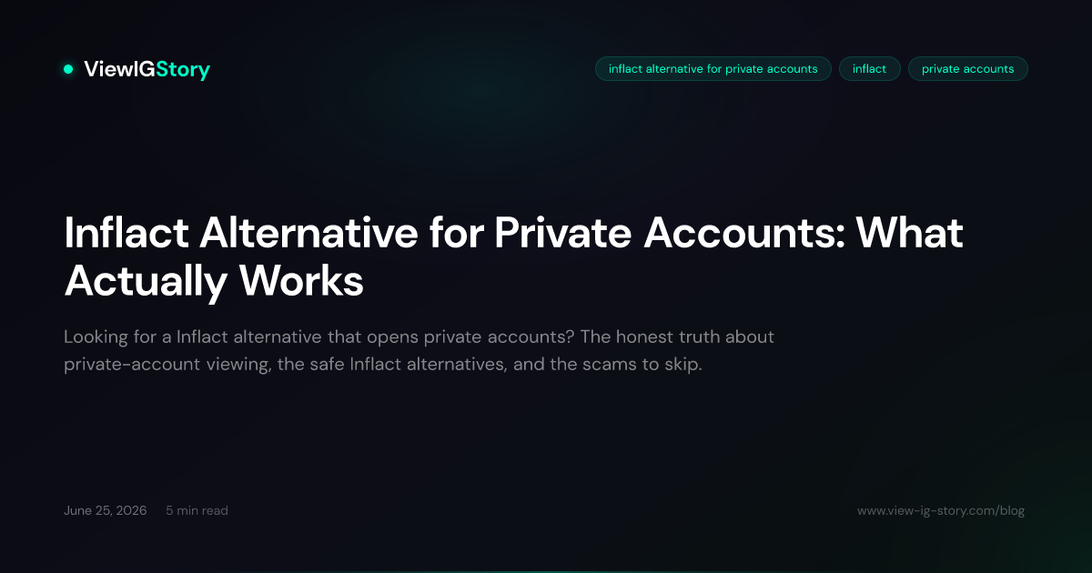 Inflact Alternative for Private Accounts: What Actually Works