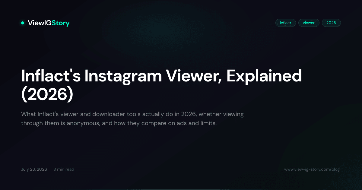 Inflact's Instagram Viewer, Explained (2026)