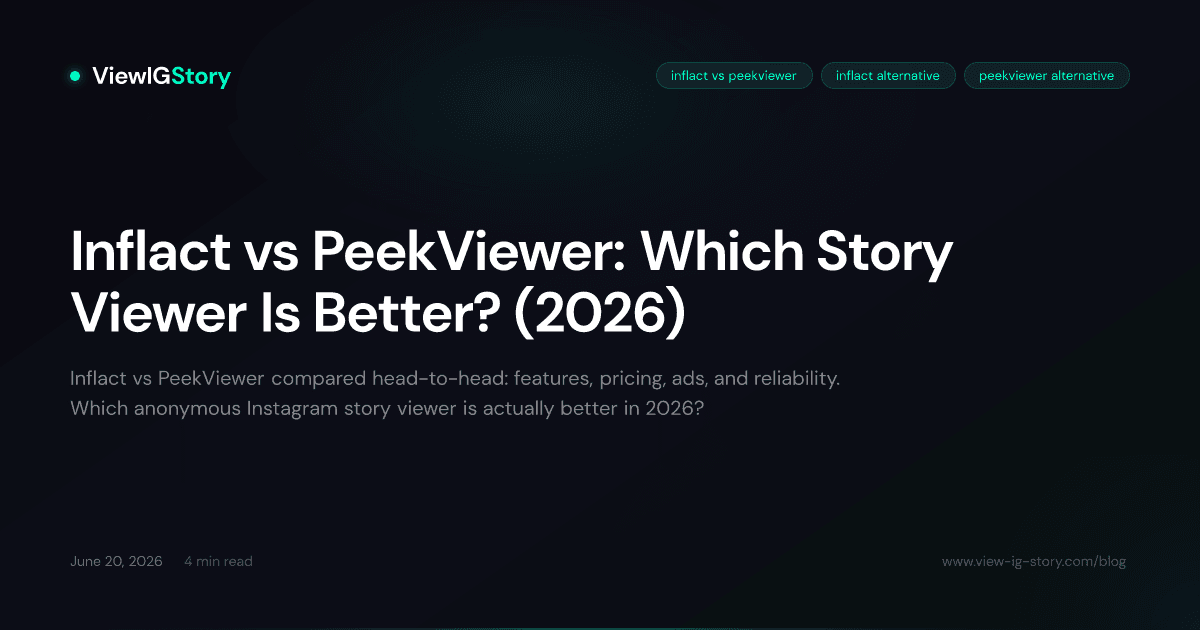 Inflact vs PeekViewer: Which Story Viewer Is Better? (2026)