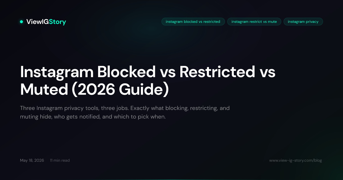Instagram Blocked vs Restricted vs Muted (2026 Guide)