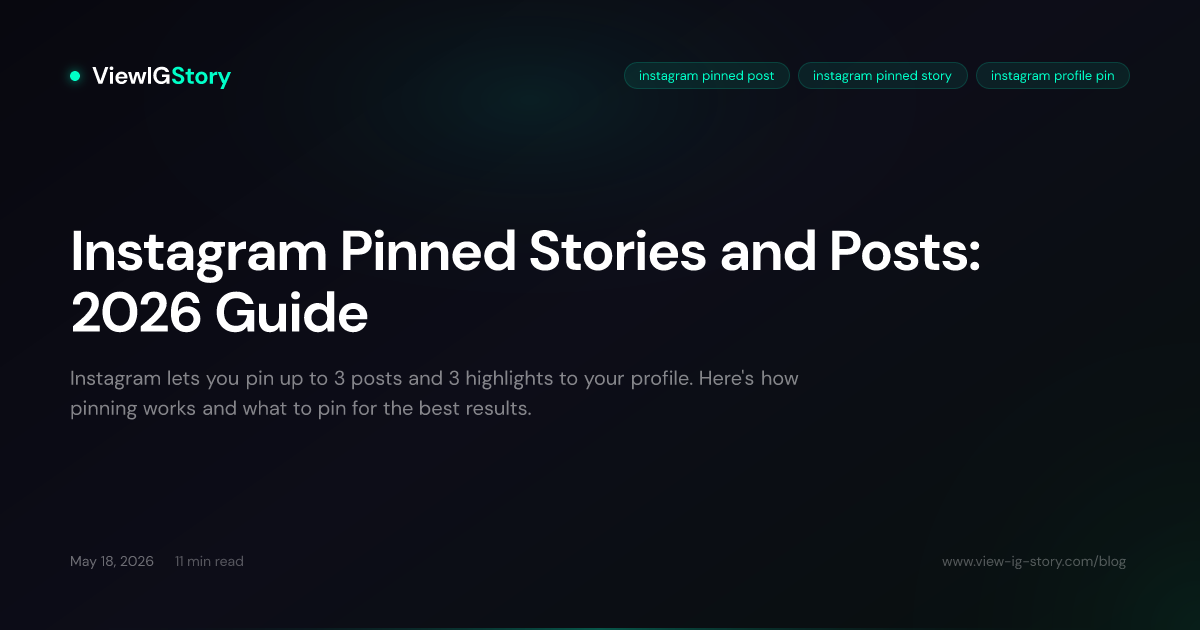 Instagram Pinned Stories and Posts: 2026 Guide