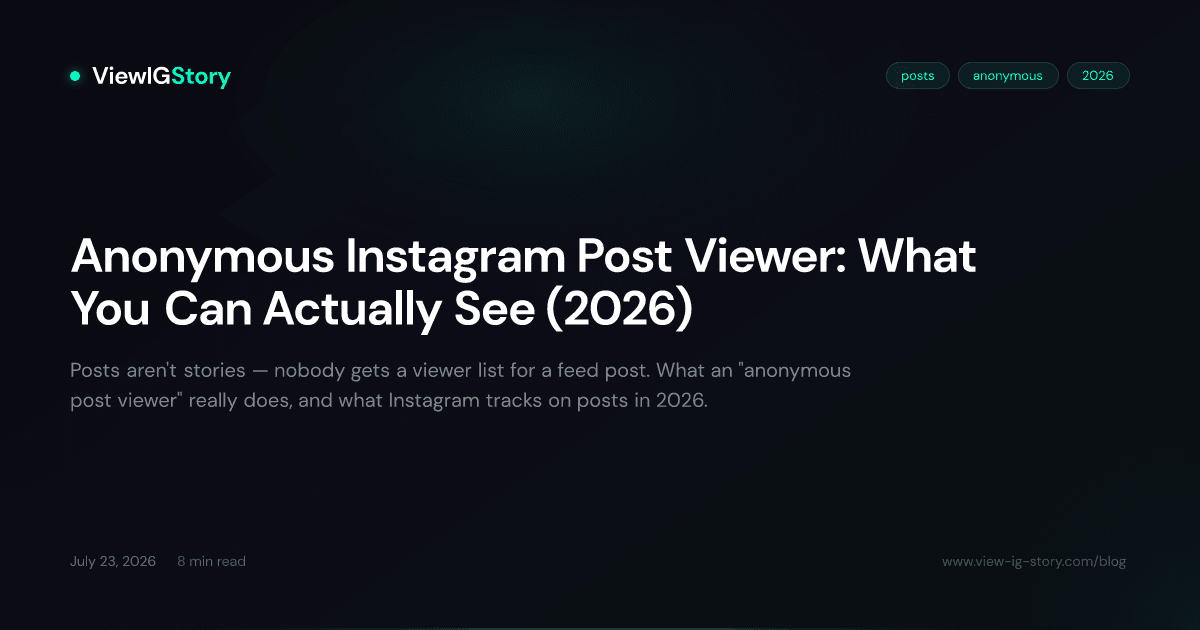 Anonymous Instagram Post Viewer: What You Can Actually See (2026)