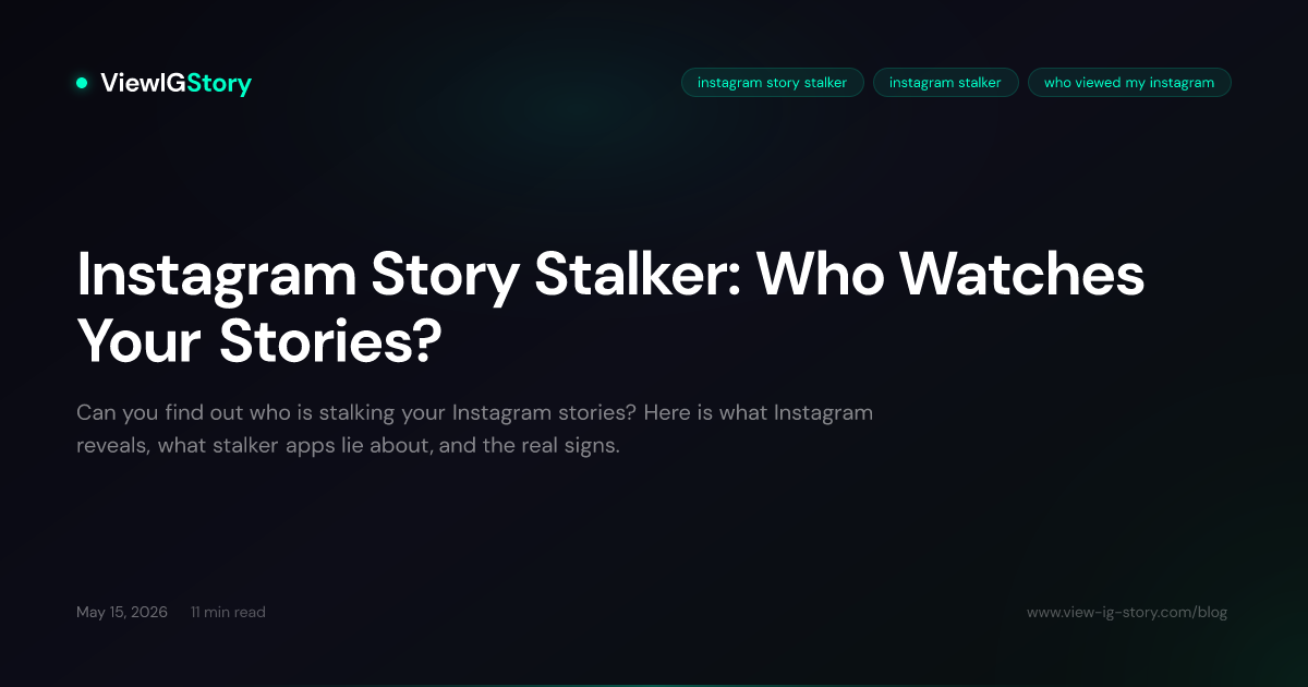 Instagram Story Stalker: Who Watches Your Stories?