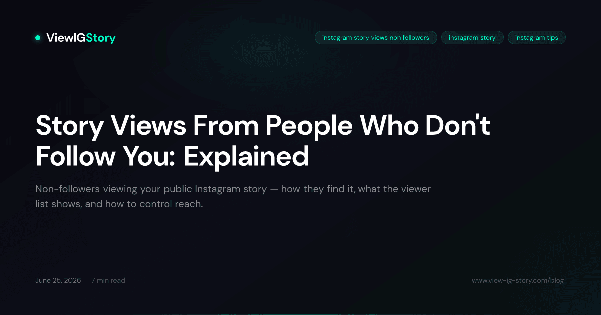 Story Views From People Who Don't Follow You: Explained
