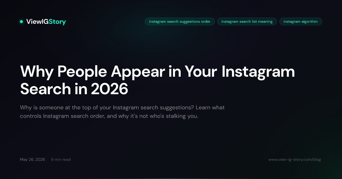 Why People Appear in Your Instagram Search in 2026
