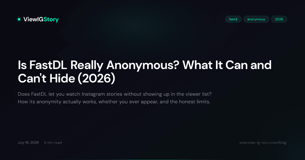 Is FastDL Really Anonymous? What It Can and Can't Hide (2026)