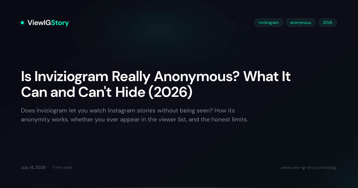 Is Inviziogram Really Anonymous? What It Can and Can't Hide (2026)