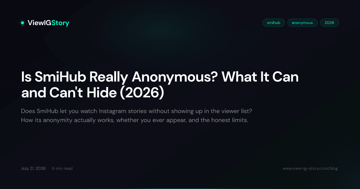 Is SmiHub Really Anonymous? What It Can and Can't Hide (2026)