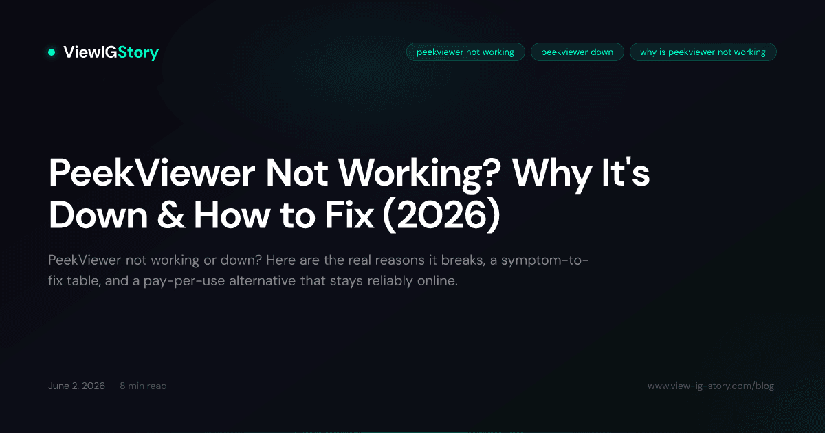 PeekViewer Not Working? Why It's Down & How to Fix (2026)