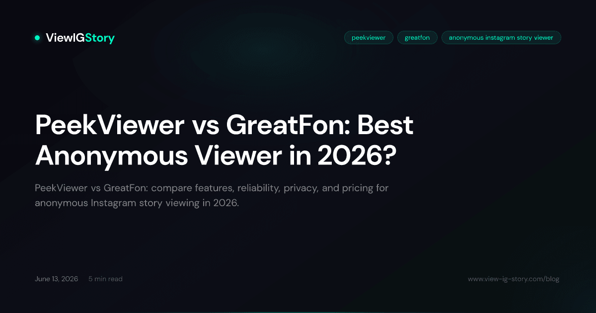 PeekViewer vs GreatFon: Best Anonymous Viewer in 2026?