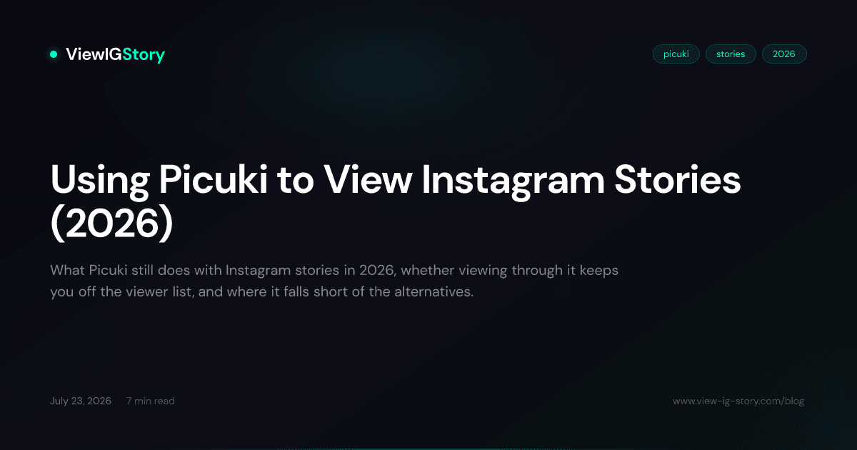 Using Picuki to View Instagram Stories (2026)