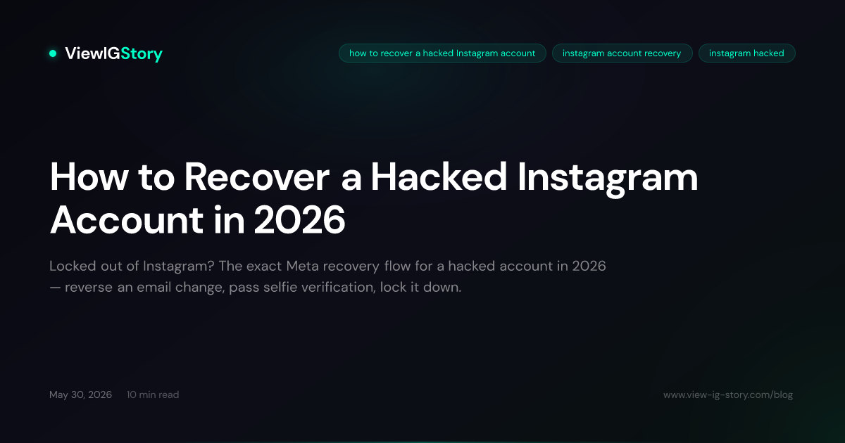 How to Recover a Hacked Instagram Account in 2026