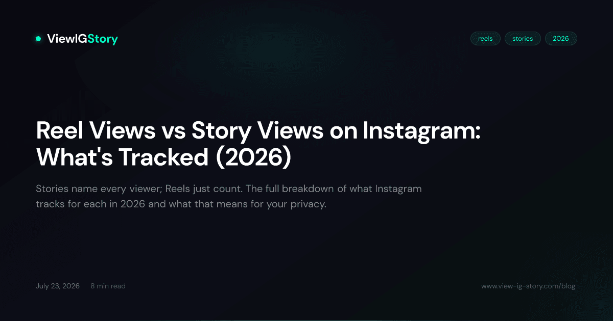 Reel Views vs Story Views on Instagram: What's Tracked (2026)