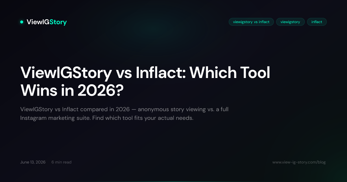 ViewIGStory vs Inflact: Which Tool Wins in 2026?