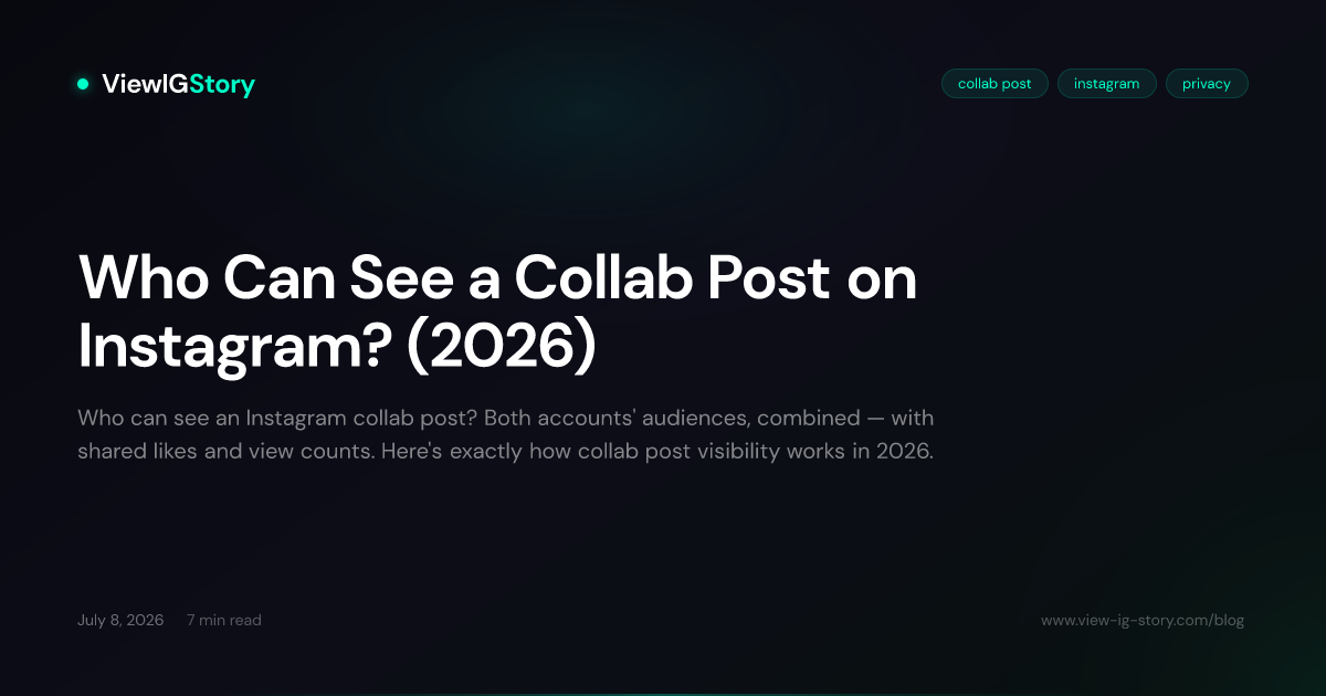 Who Can See a Collab Post on Instagram? (2026)